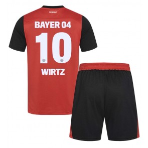 Billiga Bayer Leverkusen Florian Wirtz #10 Hemmatröja Barn 2024-25 Kortärmad (+ Korta byxor)